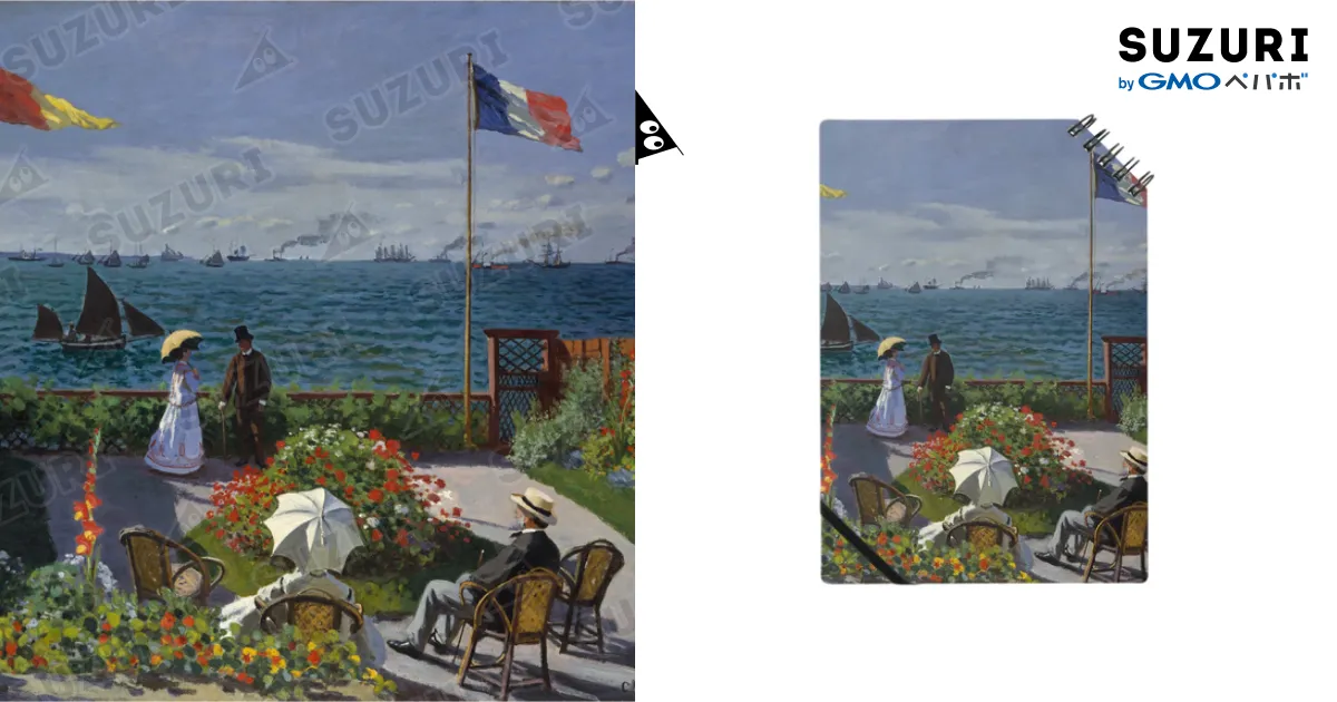 クロード・モネ、「Trerrace at Sainte-Adresse」、厳選 クロード・モネ、「Trerrace at Sainte-Adresse」、厳選