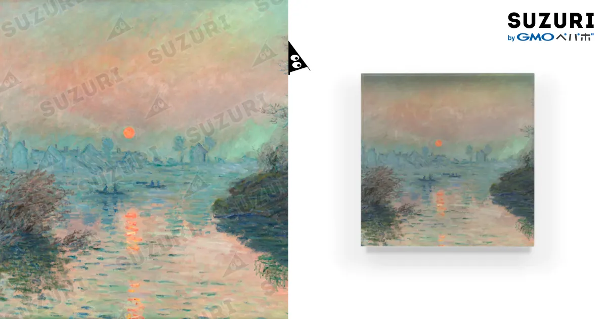 クロード・モネ「Sunset on the Seine at Lavacourt Amazon｜Claude Monet Sunset On Seine At Lavacourt Winter