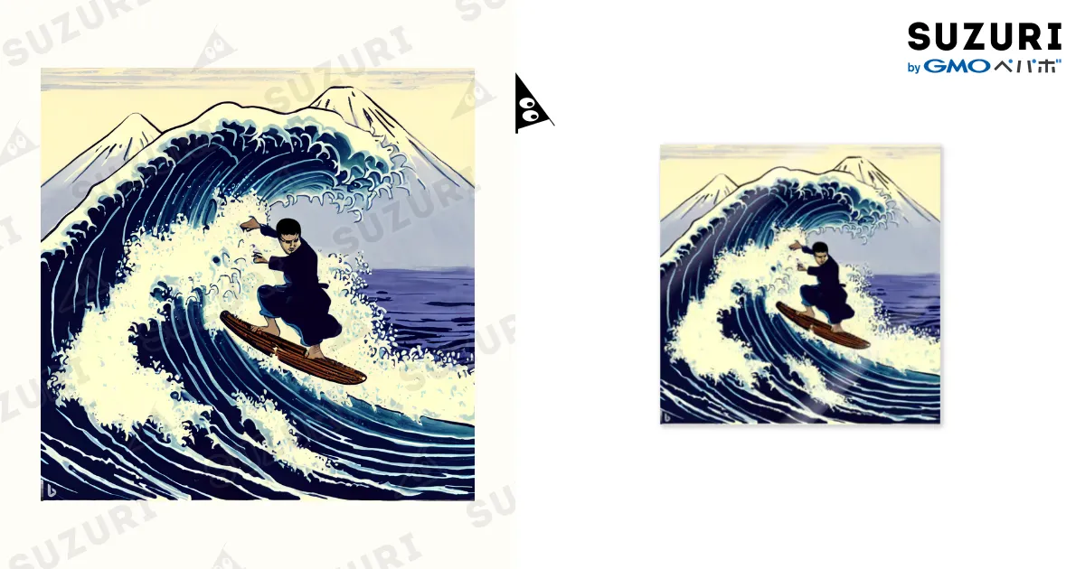 浮世絵サーファー Sticker by JJ-TFF ∞ SUZURI