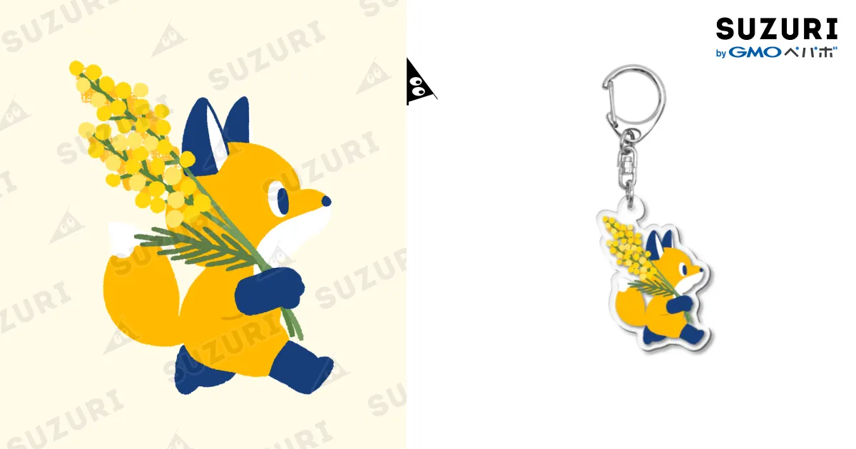 キツネとミモザ / トマトマーケット ( TOMATOMARKET )のアクリル