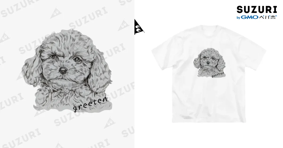 犬アートプリントシャツ DOGE アニマルプリントTシャツ Mサイズ 犬と月 - メルカリ