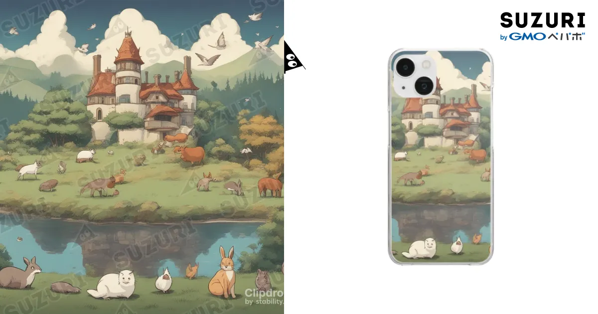 ジブリ風スマホケース / ai.designer ( takuma1536 )のクリア