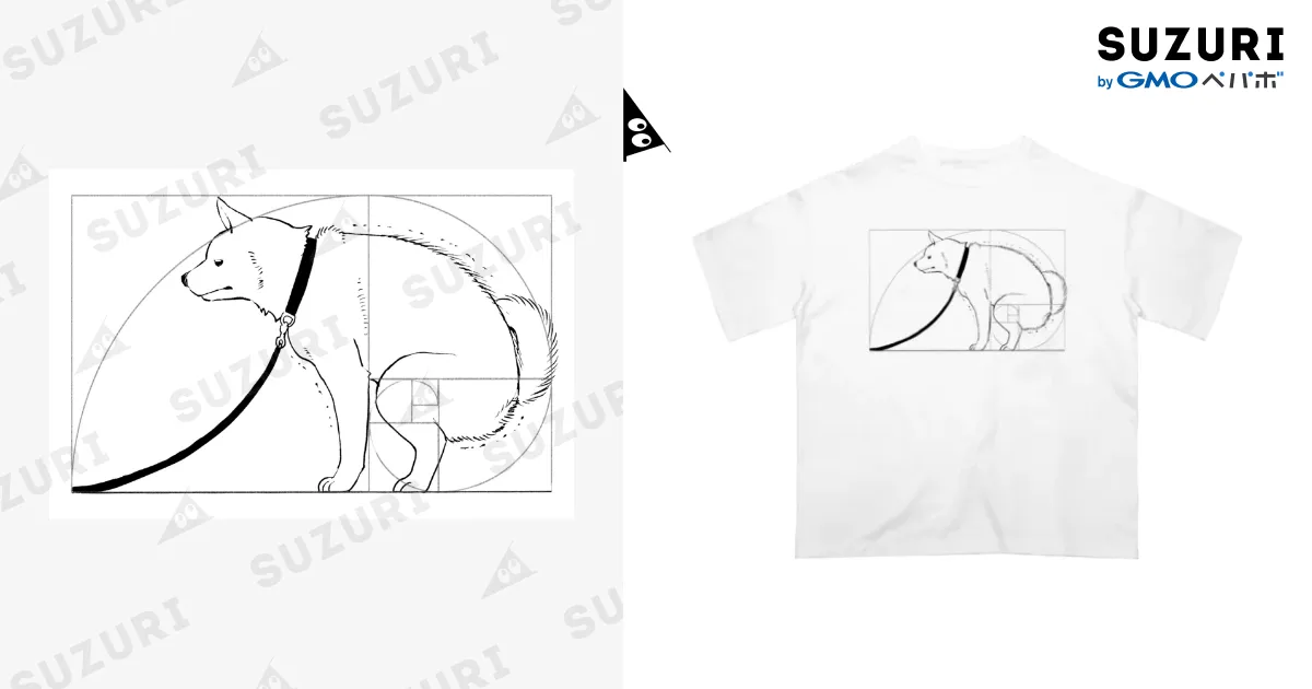 黄金比犬 / ka92のオーバーサイズTシャツ通販 ∞ SUZURI（スズリ）