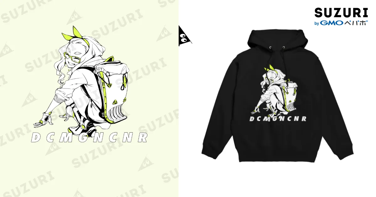 DMC WEAR DCMGNCNR でこメガネちゃん パーカー サイズXL 左折 正規品