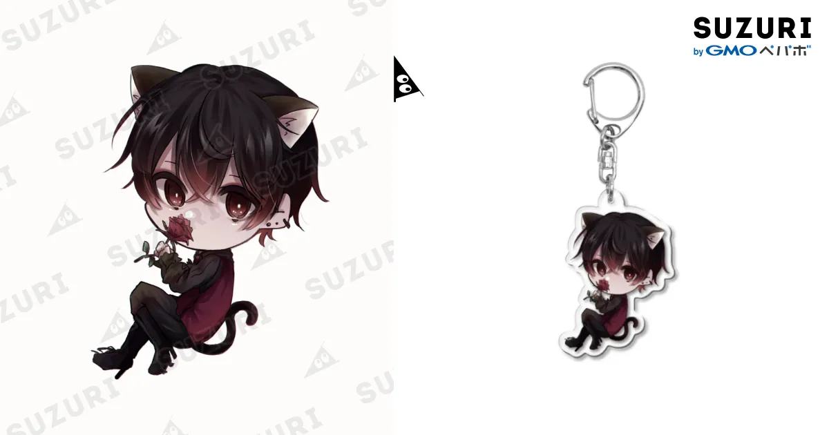 黒瀬ルイ 猫耳ver. アクキー Acrylic Key Chain by 𝒌𝒓𝒔