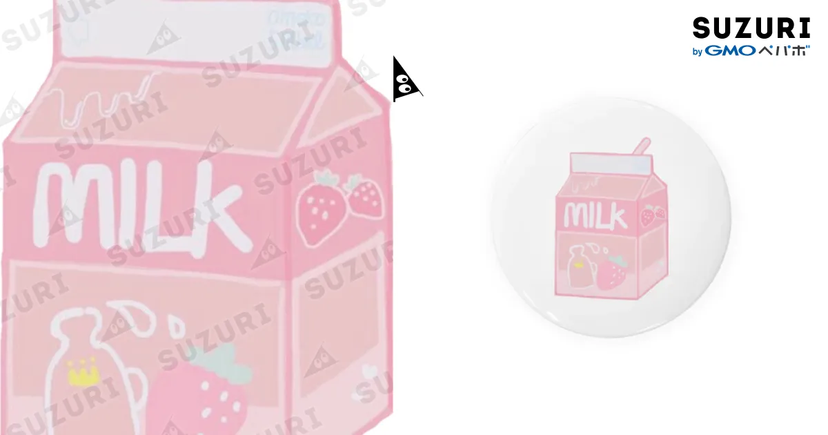 いちごみるく / Kanelu🍰 ( knlillust2 )の缶バッジ通販 ∞ SUZURI