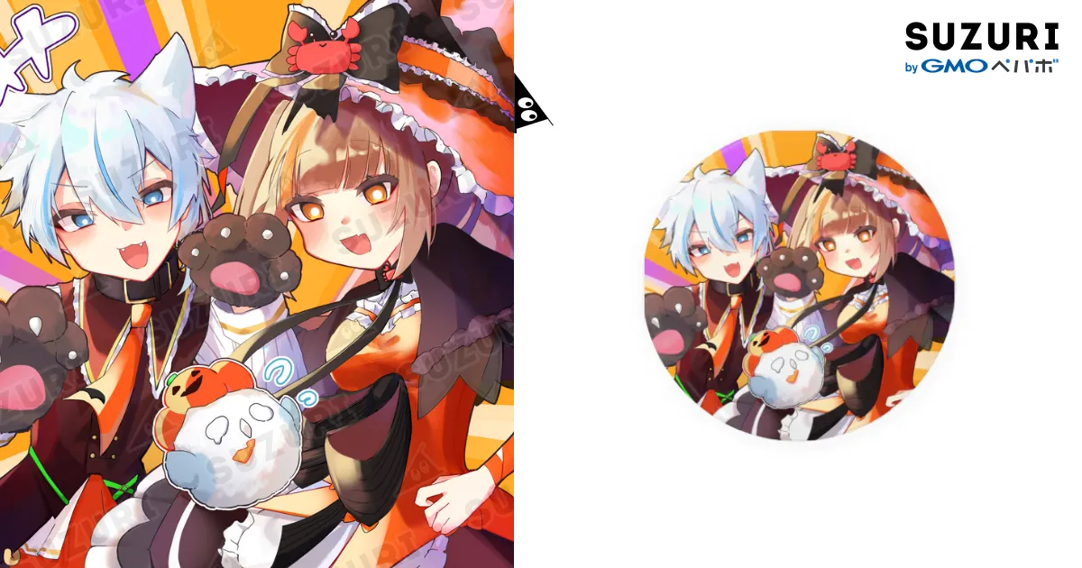 サンドリヨンパリカ ちびっ子 ハロウィン 布ポスター 夏の市 缶バッジ サンドリヨンパリカ ちびっ子 ハロウィン 布ポスター 夏の市 缶