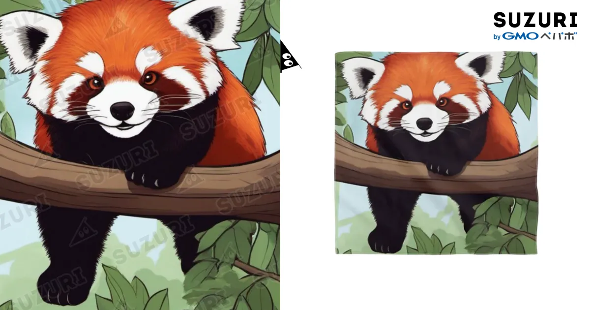 動物シリーズ17：レッサーパンダ Bandana by 京都イラスト工房