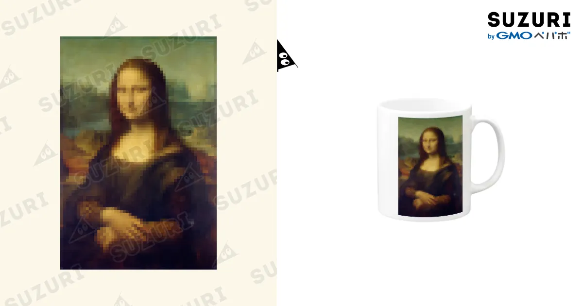 モナリザピクセル 置物 ドット絵 モナリザ モナ・リザ