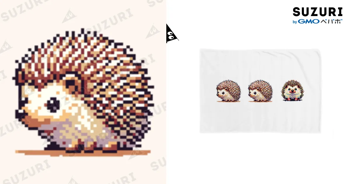 ドット絵のハリネズミver.5 / Pixel Life ( monkichi_life )の
