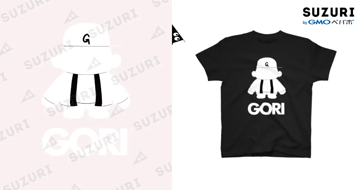 ゴリフェス! 」Tシャツ(黒) / BMI_officialのスタンダードT