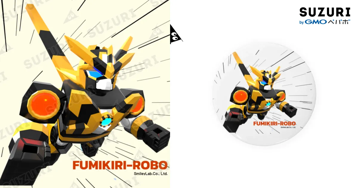 踏切ロボ缶バッチ / FUMIKIRI-HAPPY ( FUMIKIRI_HAPPY )の缶バッジ通販