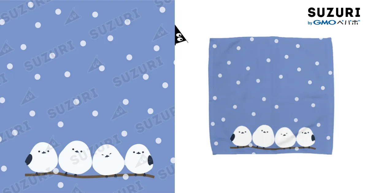 シマエナガのタオルハンカチ / ほのか ( uprptmgi0902 )のタオル