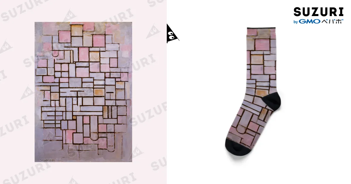 モンドリアン「コンポジション No.6」 ピート・モンドリアンの絵画