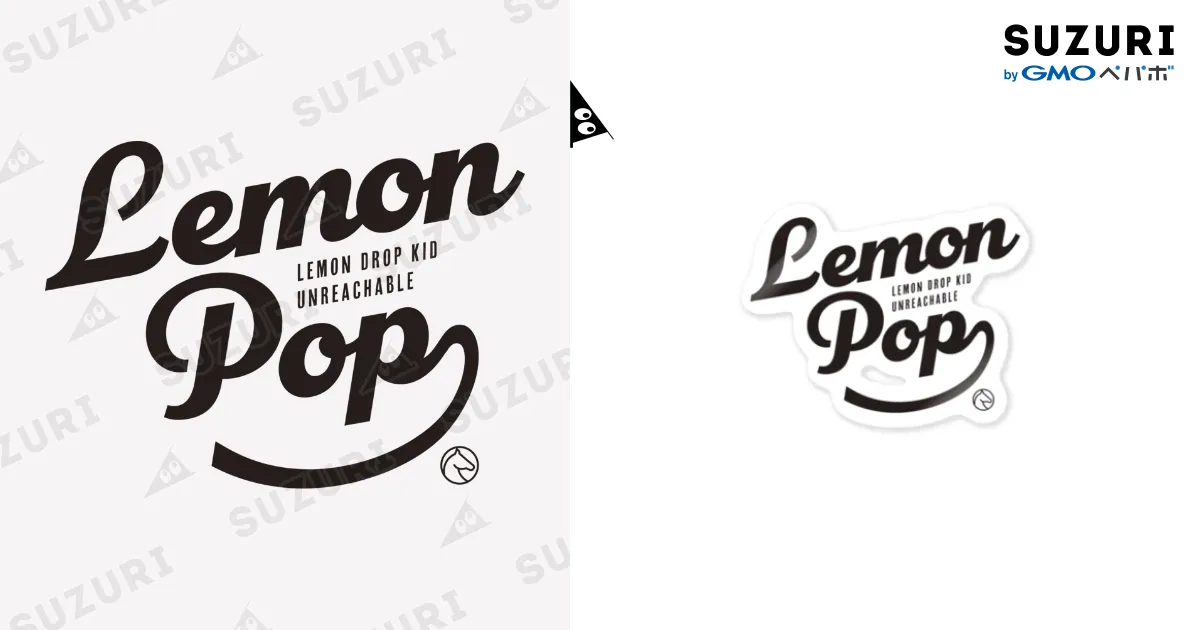 レモンポップ（タイポグラフィBLACK） / 競馬おしゃれグッズ製作所