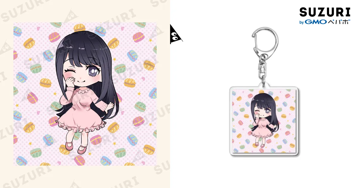 レイナ ミニキャラ アクリルキーホルダー / レイナの部屋【ブラック