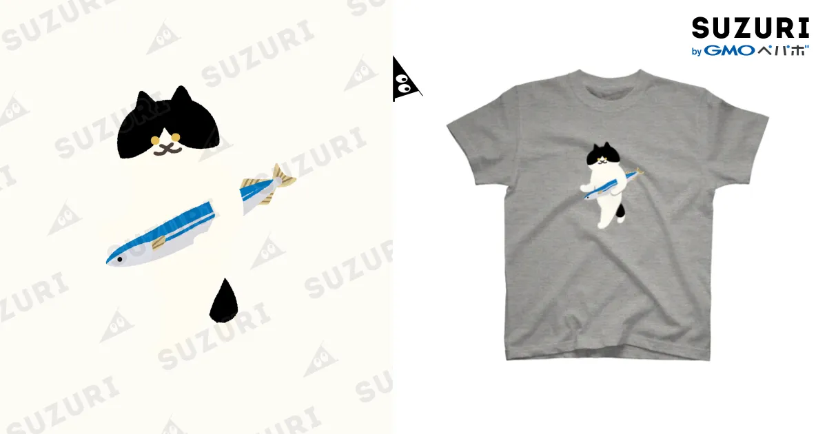 中】盗んだサンマと歩き出すねこ / SUIMINグッズのお店 ( suimin_goods