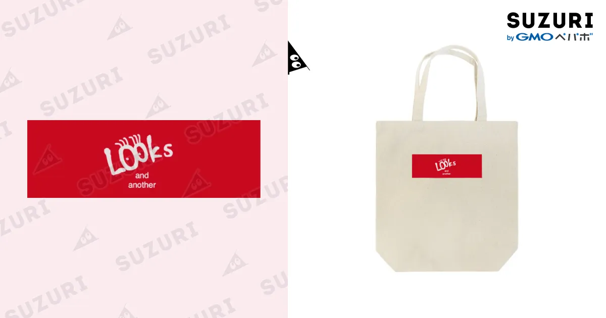 赤ロゴ トートバッグ / Looks and another ( Looks_and_another