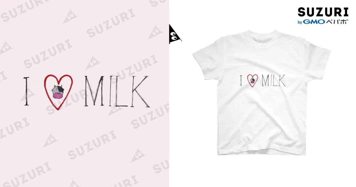 アイ、ラブ、ミルク / I Love MILK ( OshizuO )のスタンダードT