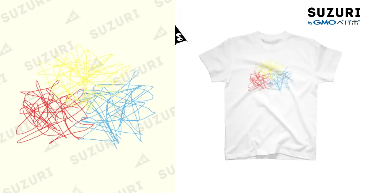 三色アート(赤青黄)グッズ / RilのスタンダードTシャツ通販 ∞ SUZURI