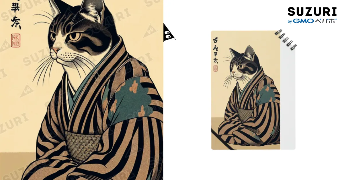 101 RIPNDIP 猫イラスト カバーオール かわいいねこ　浮世絵　和風 f191e41065cddf43076045bf702232
