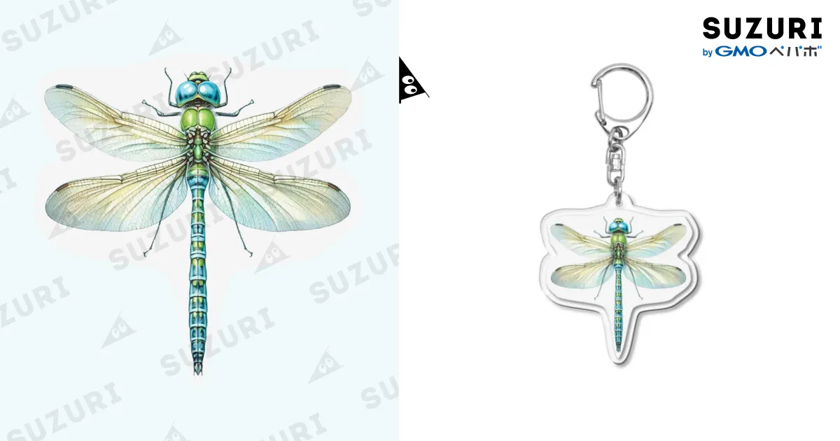 ギンヤンマの魅力 イラスト / アニマル四字熟語 ( ART-hira )の