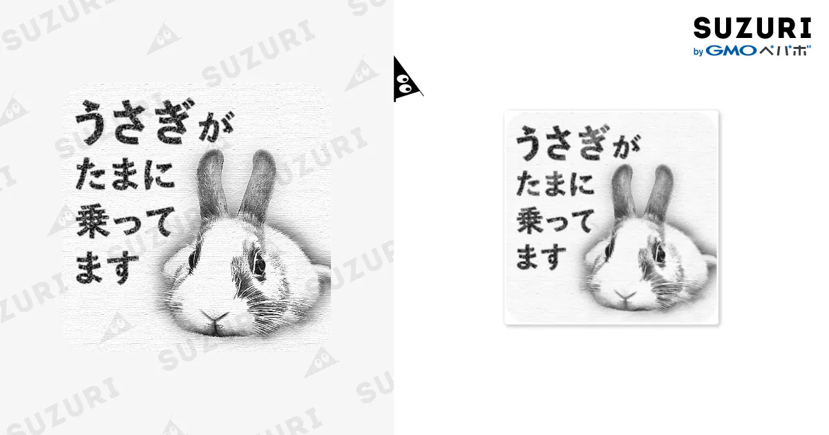 たまにうさぎがのってる・シロクロ / うさぎのミミのみせ