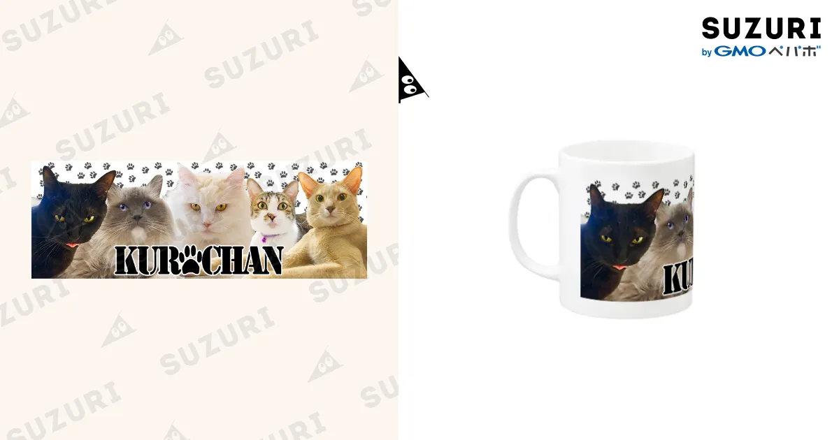 2025年デザイン / 猫の黒ちゃんねる🐈‍⬛ ( KUROCHANch )のマグカップ