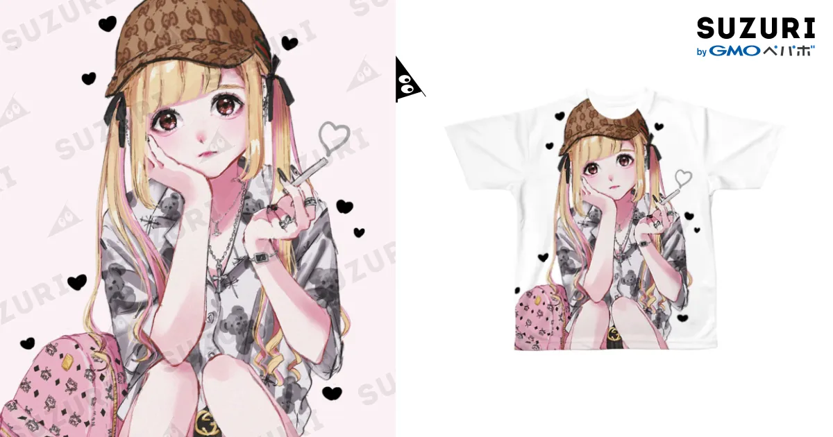 金髪地雷ちゃん / めたんのみせ ( me_ch4_ )のフルグラフィックT