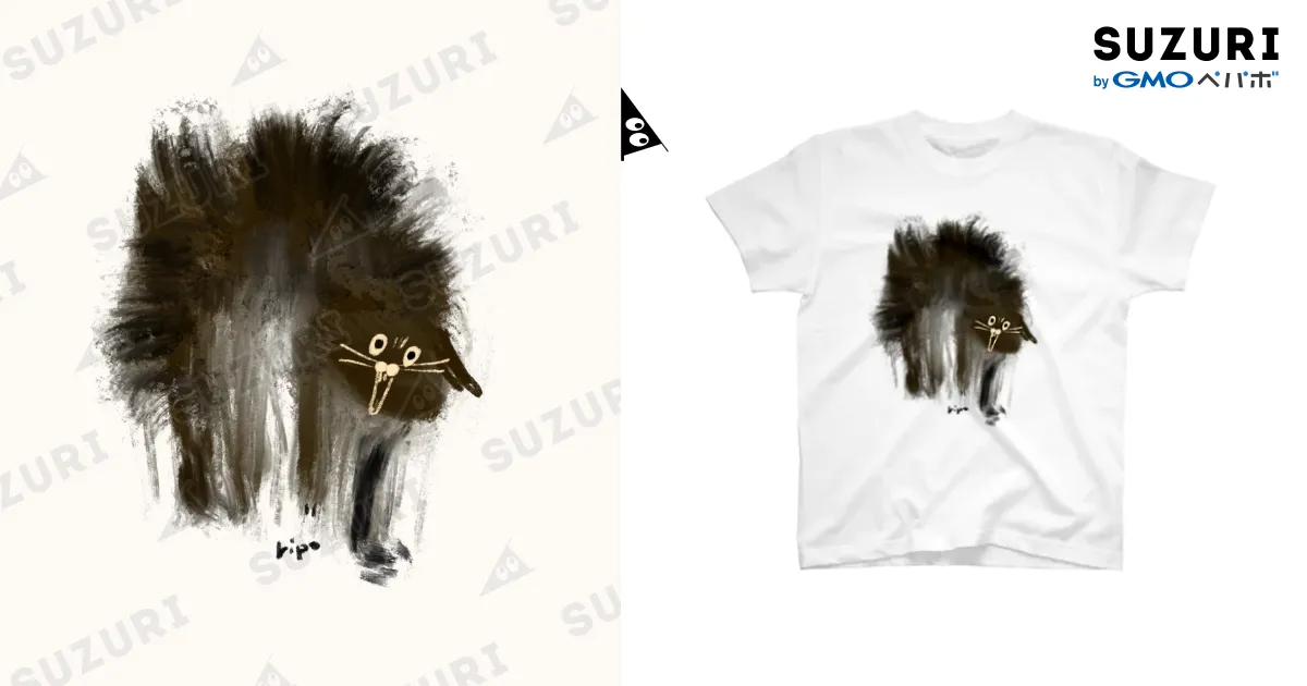 専用❤️Tシャツ XL 2まいおまとめ おこねこ(文字なし) / トマス屋 ( Ripo )のスタンダードTシャツ
