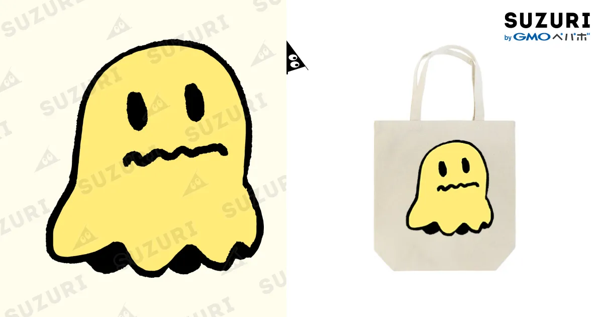 トートバッグ OBAKE ikka トートバッグ 帆布サイドBIGポケットトートバッグ