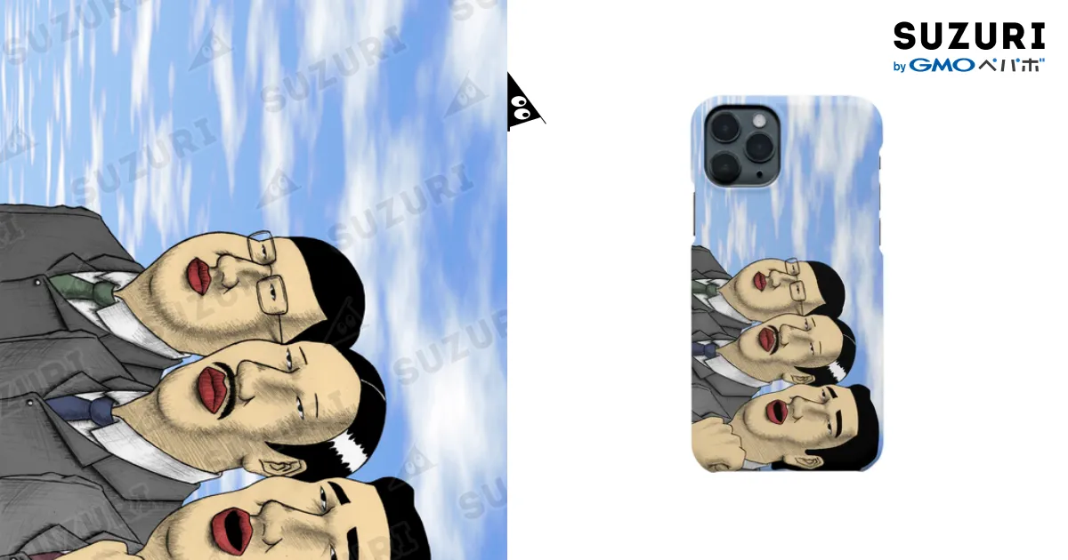 iPhone - うっかりさん1046★ 悪いのを倒せ!!サラリーマンマン iPhone Smartphone Cases by