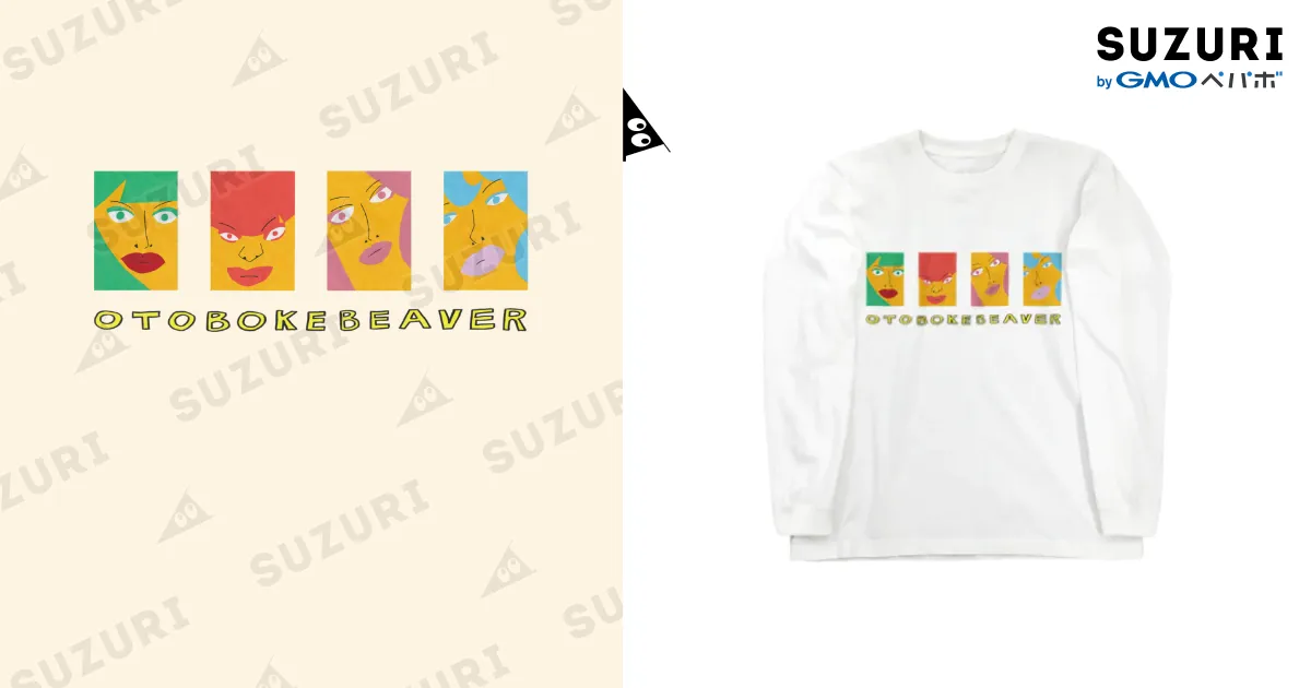 おとぼけビ〜バ〜肖像画ロンT / おとぼけビ～バ～ ( otobokebeaver )の