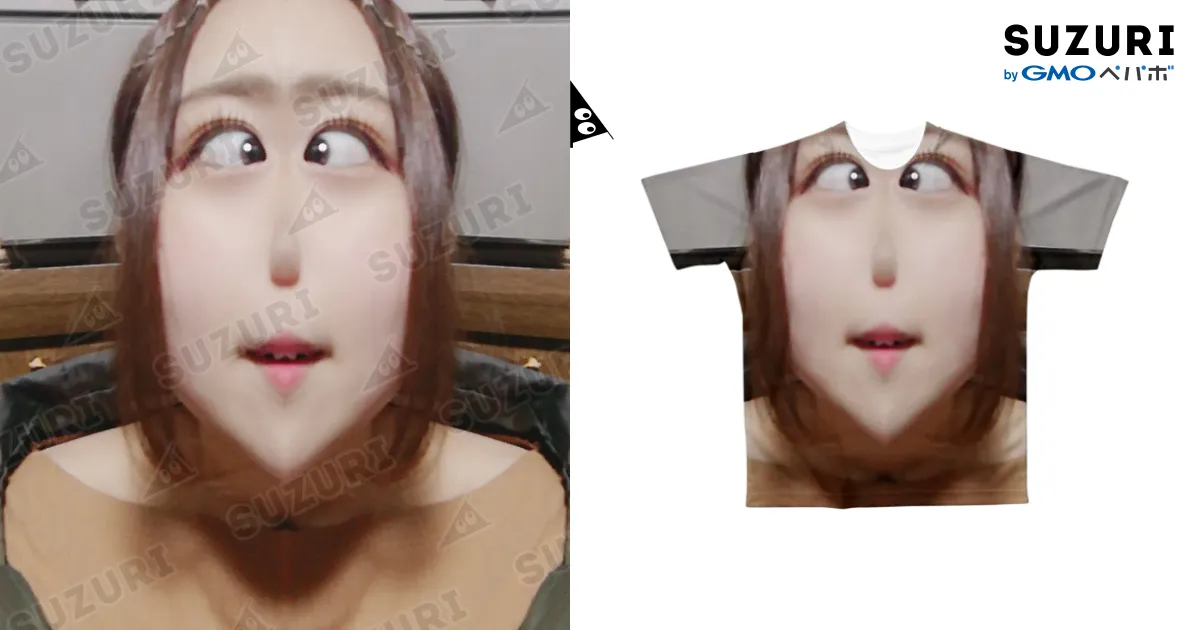 あたしの顔 / 中村さんそ ( sanso_o3 )のフルグラフィックTシャツ通販