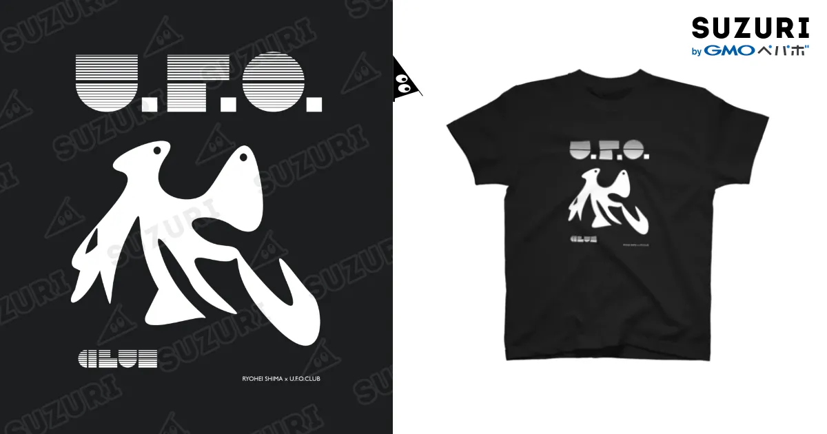 志磨遼平 x U.F.O.CLUBオリジナルTシャツ【ホワイトプリント ver