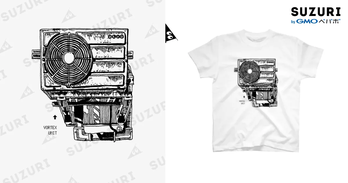 室外機のTシャツ / 吉田電話 and The DOKKEN THIRSK ( y_telephone )の