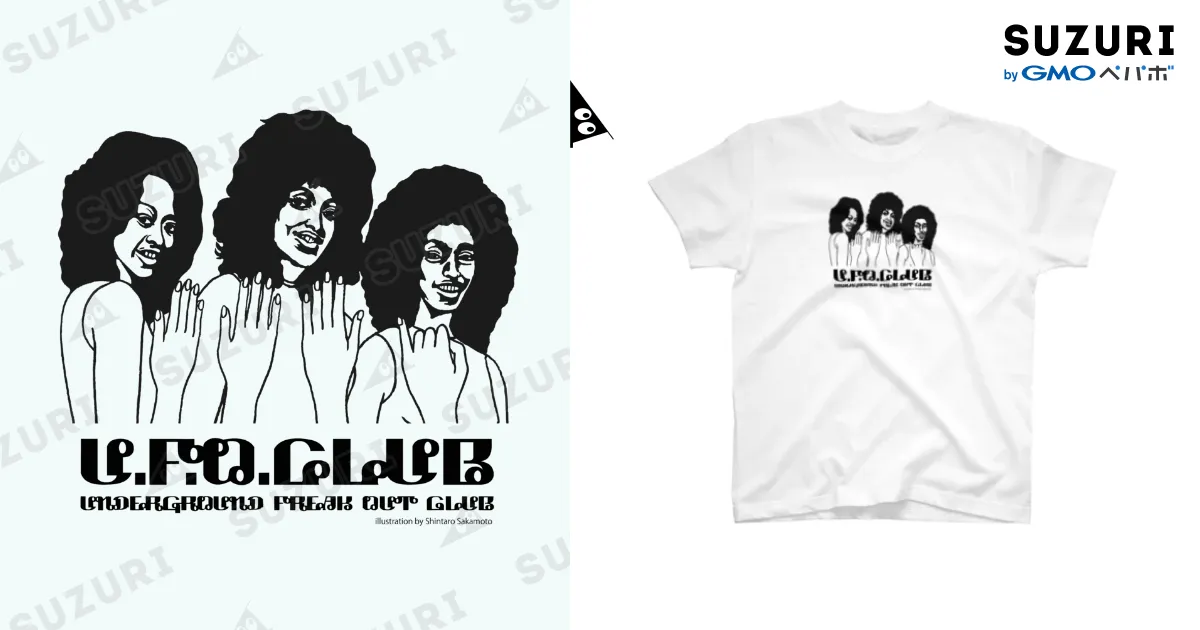 坂本慎太郎 x U.F.O.CLUBオリジナルTシャツ Regular Fit T-Shirt