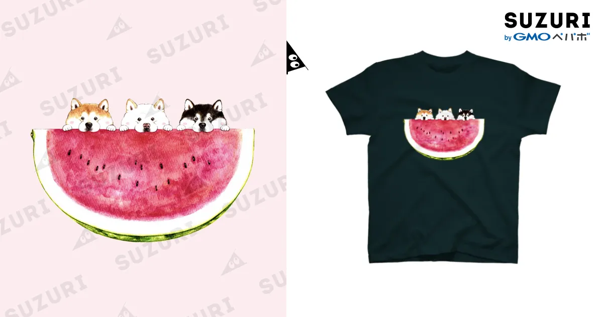 スイカTシャツ / wankorosobaのスタンダードTシャツ通販