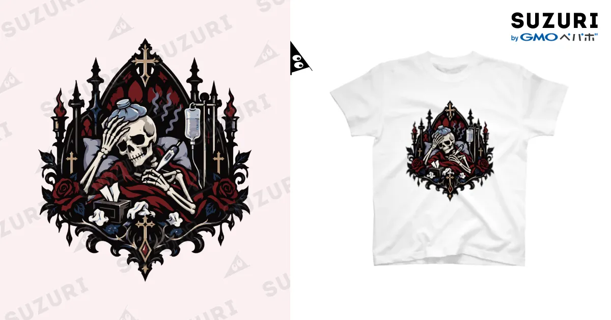 体調不良 白Tシャツ