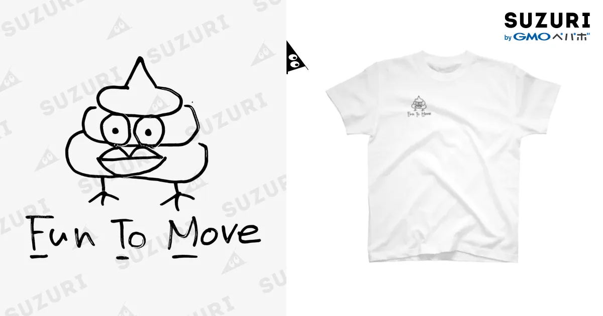 手書きのうんこくん Tシャツ
