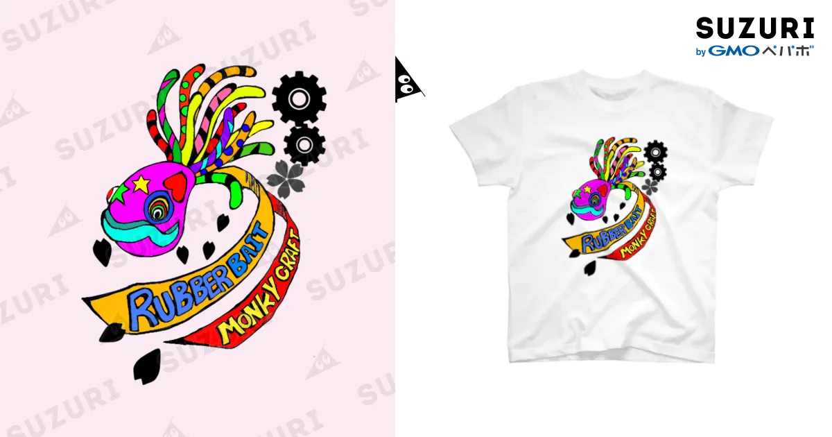フィッシング 釣りTシャツ ラバーベイト / MONKEY CRAFT