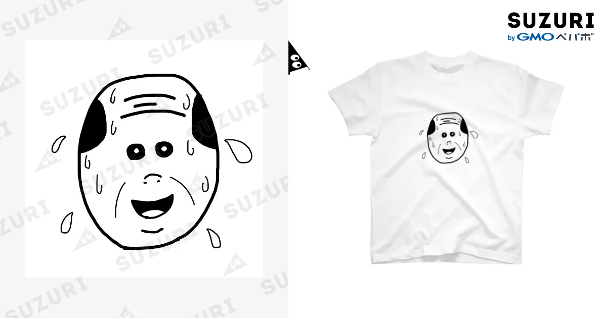 汗かきテイーシャツ 汗かきおじさん / copi_maruのスタンダードTシャツ通販